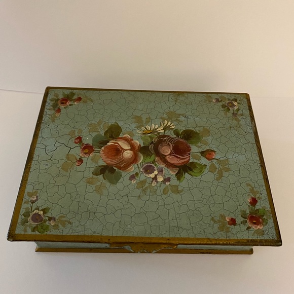 Other - Small Tole Painted Metal Box
